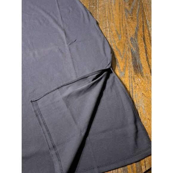 New 1X A New Day Brown Sleeveless Ribbed Tank Dress Casual Sundress w Side Slits - Picture 3 of 3